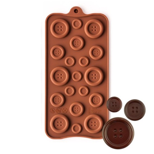 Φόρμα Σιλικόνης Για Σοκολάτα Κουμπιά-Silicone Chocolate Mold N.Y.Cake