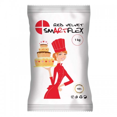 Κόκκινη Ζαχαρόπαστα Βανίλια SmartFlex Red Velvet 1Kg
