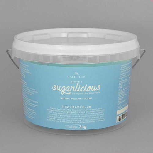 Ζαχαρόπαστα Sugarlicious Σιέλ-Baby Blue 3Kg