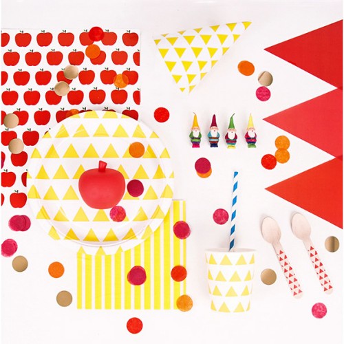 8 χάρτινα σουπλά- Τα κόκκινα μήλα-My little day