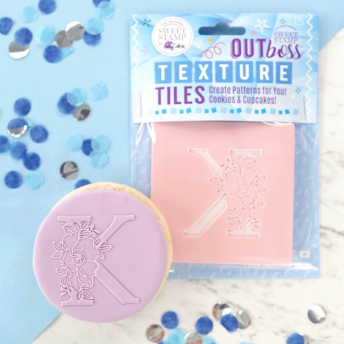 Στάμπα Floral Μονόγραμμα Κ-Outboss By SweetStamp