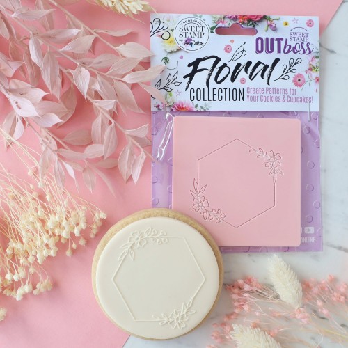 Στάμπα Εξάγωνο Με Λουλούδια-Outboss Floral Collection By SweetStamp