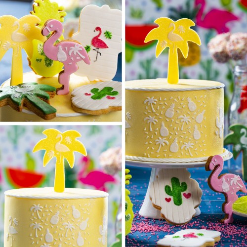 Στένσιλ Τροπικό Για Μπισκότα Και Τούρτες Decora