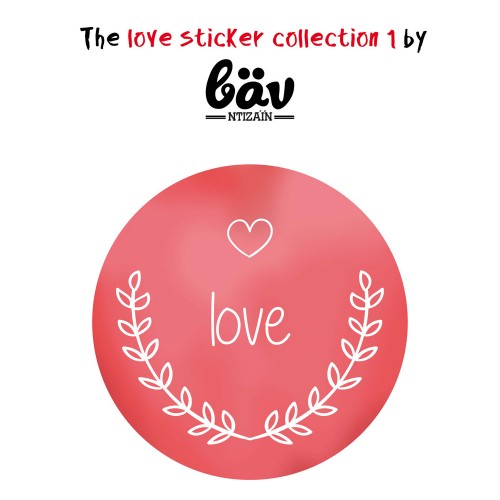 Αυτοκόλλητα για Συσκευασίες-Love Sticker Collection 1 By "βαν ντιζάιν"