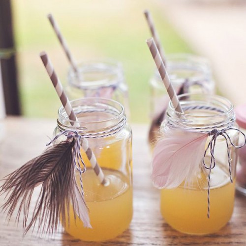 abcJoy ασημί ριγέ χάρτινα καλαμάκια (25-pack)