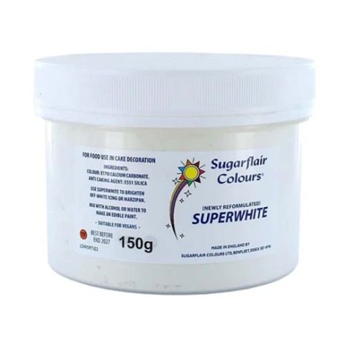 Superwhite Λευκαντικό Γλάσου E171 Free-Σκόνη Sugarflair 150gr