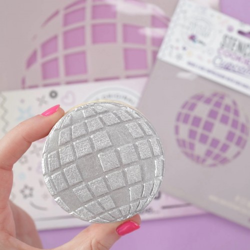 Disco Ball Mini Stencil-Στένσιλ Ντισκομπάλα Για Μπισκότα SweetStamp