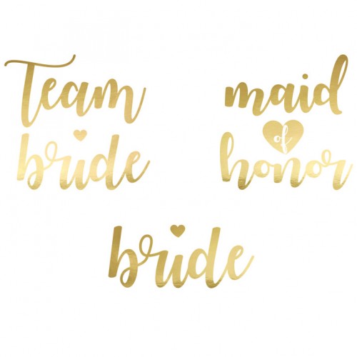 Τατουάζ Χρυσά Bachelorette Party-Team Bride PartyDeco