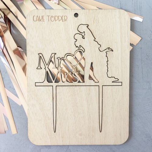Wedding Cake Topper Mr&Mrs Φιγούρες - Τόπερ Γαμήλιας Τούρτας 