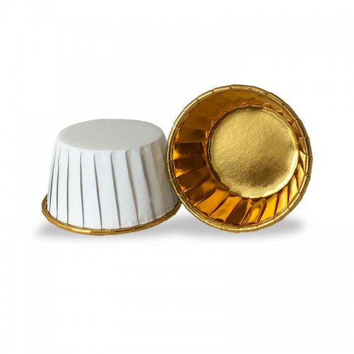 Καραμελόχαρτα Λευκά & Χρυσά Σαγρέ 25pcs