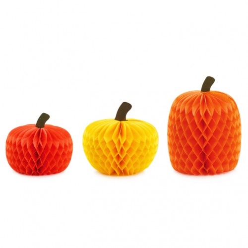 Κολοκύθες Χάρτινα Διακοσμητικά Honeycombs