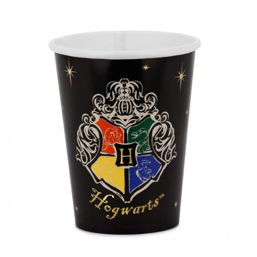Χάρτινα Ποτήρια Harry Potter Hogwarts Έμβλημα PartyDeco