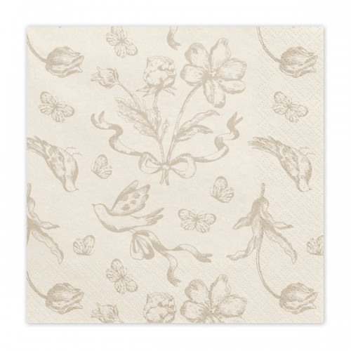 Χαρτοπετσέτες Vintage Λουλούδια & Φιόγκοι