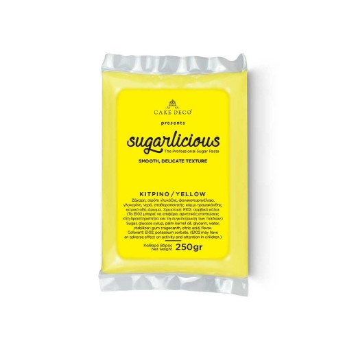 Ζαχαρόπαστα Sugarlicious Κίτρινο 250gr