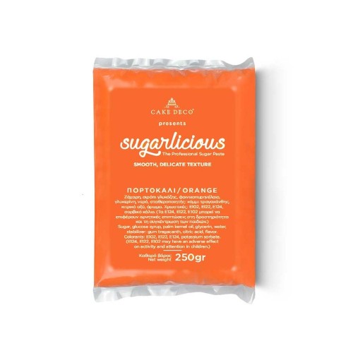 Ζαχαρόπαστα Sugarlicious Πορτοκαλί 250gr