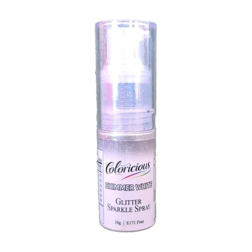 Περλέ Λευκό Γκλίτερ σε Σπρέι 10gr Coloricious
